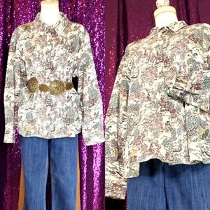Chico's Asian Print blouse